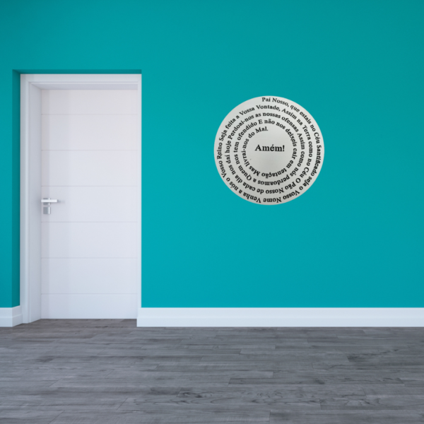 Oração Pai Nosso Mandala Redondo 30 Cm Branco - Image 3