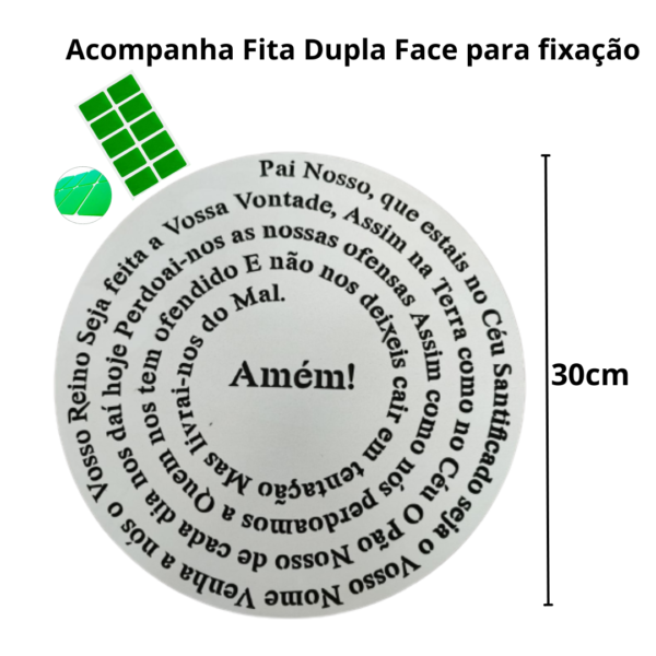 Oração Pai Nosso Mandala Redondo 30 Cm Branco - Image 2
